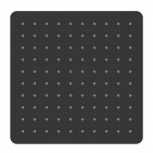 Oltens Vindel deszczownica 25x25 cm kwadratowa czarny mat 37001300