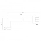 Oltens Vindel Lagan deszczownica 30x30 cm kwadratowa z ramieniem ściennym czarny mat 36014300