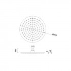 Oltens Vindel deszczownica 25 cm okrągła czarny mat 37000300