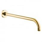 Oltens Vindel Lagan deszczownica 30 cm okrągła z ramieniem ściennym złoty połysk 36012800