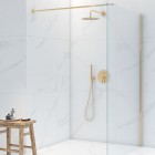 Oltens Lagan ramię deszczownicy 40 cm okrągłe złoty połysk 39400800