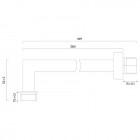 Oltens Lagan ramię deszczownicy 40 cm prostokątne chrom 39401100