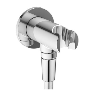 Oltens Hvita przyłącze kątowe z uchwytem okrągłe chrom 39304100