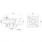 Oltens Hvita przyłącze kątowe z uchwytem kwadratowe chrom 39303100
