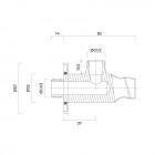Oltens Hvita przyłącze kątowe z uchwytem okrągłe chrom 39304100