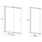 Besco Easy Slide parawan 2-skrzydłowy 100x150 cm PES-2S