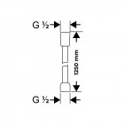 Oltens Ronneby wąż prysznicowy 125 cm chrom 37200100