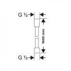 Oltens Ronneby wąż prysznicowy 160 cm czarny mat 37201300