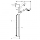 Hansgrohe Crometta 85 Green zestaw natryskowy 0,65m lub 0,90m 27652000