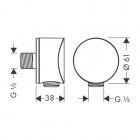 Hansgrohe Fixfit S przyłącze węża z zaworem zwrotnym 27456000
