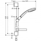 Hansgrohe Croma 100 zestaw natryskowy 0,65m lub 0,90m 27772000