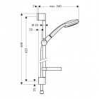 Hansgrohe Croma 100 zestaw natryskowy 0,65m lub 0,90m EcoSmart 27776000