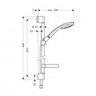 Hansgrohe Croma 100 zestaw natryskowy 0,65m lub 0,90m 27775000