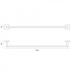 Oltens Tved wieszak na ręcznik 60 cm pojedynczy chrom 80106100