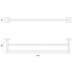 Oltens Tved wieszak na ręcznik 60 cm podwójny chrom 80107100