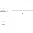 Oltens Tved wieszak na ręcznik 40 cm podwójny chrom 80108100
