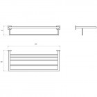 Oltens Tved wieszak na ręcznik 60 cm z półką chrom 80202100
