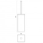 Oltens Tved szczotka do WC stojąca chrom 82002100