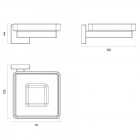 Oltens Tved mydelniczka z uchwytem szkło szronione/chrom 84101510