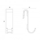 Oltens Glomma wieszak na ręcznik na szybę chrom 80007100