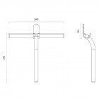 Oltens Glomma ściągaczka do wody z uchwytem chrom 99001100