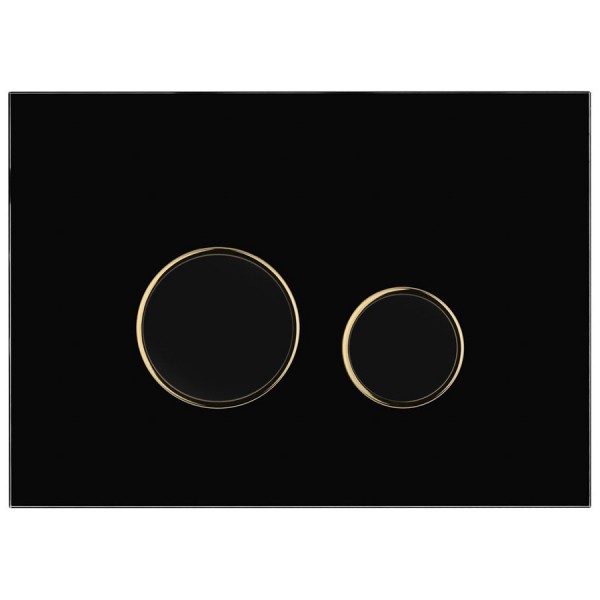 Oltens Lule przycisk spłukujący do WC czarny mat/złoty mat/czarny mat 57106300