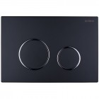 Oltens Lule przycisk spłukujący do WC czarny mat/chrom/czarny mat 57102300