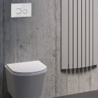 Oltens Lule przycisk spłukujący do WC szklany biały/chrom/biały 57201000