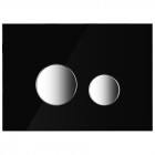 Oltens Lule przycisk spłukujący do WC szklany czarny/chrom 57201310