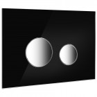 Oltens Lule przycisk spłukujący do WC szklany czarny/chrom 57201310