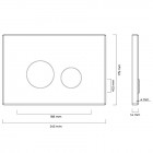 Oltens Lule przycisk spłukujący do WC szklany czarny/chrom/czarny 57201300
