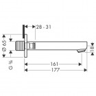 Hansgrohe Metris S wylewka wannowa 161 mm