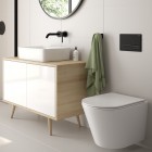 Oltens Torne przycisk spłukujący do WC czarny mat/chrom/czarny mat 57101300