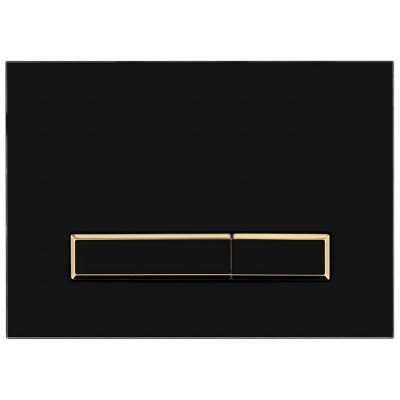 Oltens Torne przycisk spłukujący do WC czarny mat/złoty mat/czarny mat 57105300