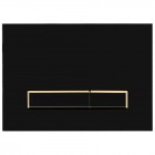 Oltens Torne przycisk spłukujący do WC czarny mat/złoty mat/czarny mat 57105300