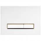 Oltens Torne przycisk spłukujący do WC biały/złoty mat/biały 57105000