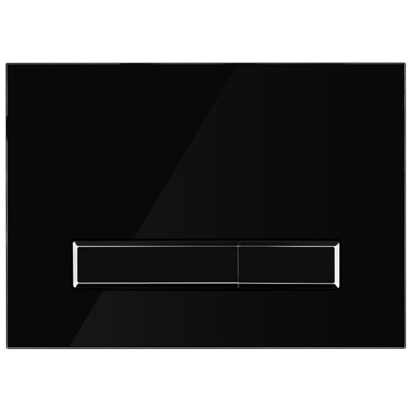 Oltens Torne przycisk spłukujący do WC szklany czarny/chrom/czarny 57200300