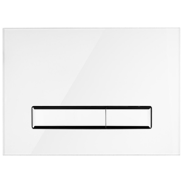 Oltens Torne przycisk spłukujący do WC szklany biały/chrom/biały 57200000