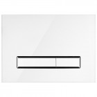 Oltens Torne przycisk spłukujący do WC szklany biały/chrom/biały 57200000