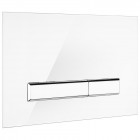 Oltens Torne przycisk spłukujący do WC szklany biały/chrom/biały 57200000