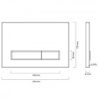 Oltens Torne przycisk spłukujący do WC szklany czarny/chrom/czarny 57200300