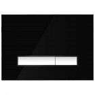 Oltens Torne przycisk spłukujący do WC szklany czarny/chrom 57200310