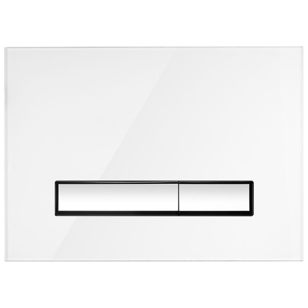 Oltens Torne przycisk spłukujący do WC szklany biały/chrom 57200010