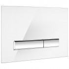 Oltens Torne przycisk spłukujący do WC szklany biały/chrom 57200010