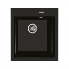 Oltens Gravan zlewozmywak granitowy 1-komorowy 47x51,5 cm czarny mat 72001300