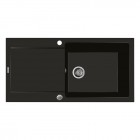 Oltens Gravan zlewozmywak granitowy 1-komorowy z ociekaczem 100x50 cm czarny mat 72101300