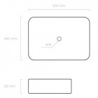 Oltens Hadsel umywalka 50x40 cm nablatowa prostokątna biała 40308000