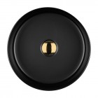 Oltens Lagde umywalka 35,5 cm nablatowa okrągła czarny mat 40304300