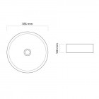 Oltens Lagde umywalka 35,5 cm nablatowa okrągła czarny mat 40304300