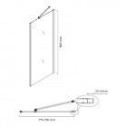 Oltens Trana kabina prysznicowa 100x80 cm prostokątna drzwi ze ścianką 20200100